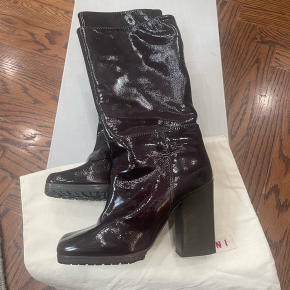 Marni burgundy patent leather boots - Picture 3 of 3